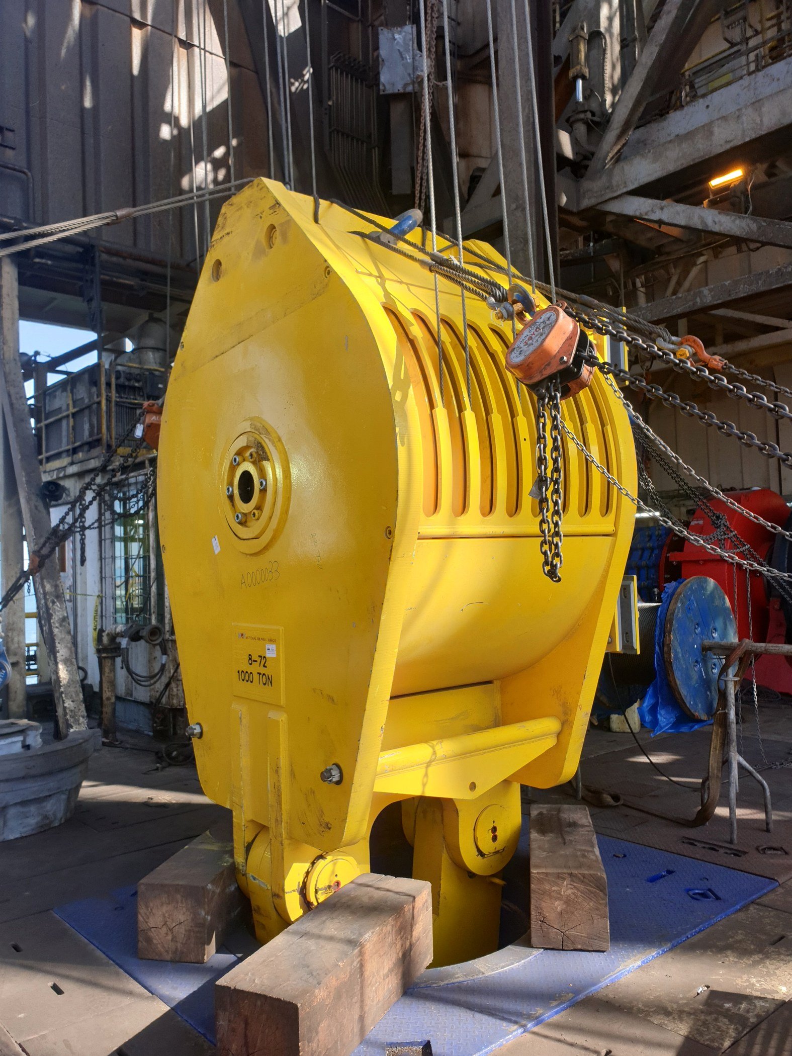 Travelling Block Installation After Complete Overhaul