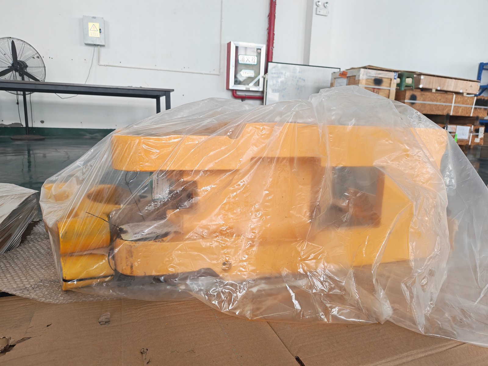 Protected pipe handling equipment assembly