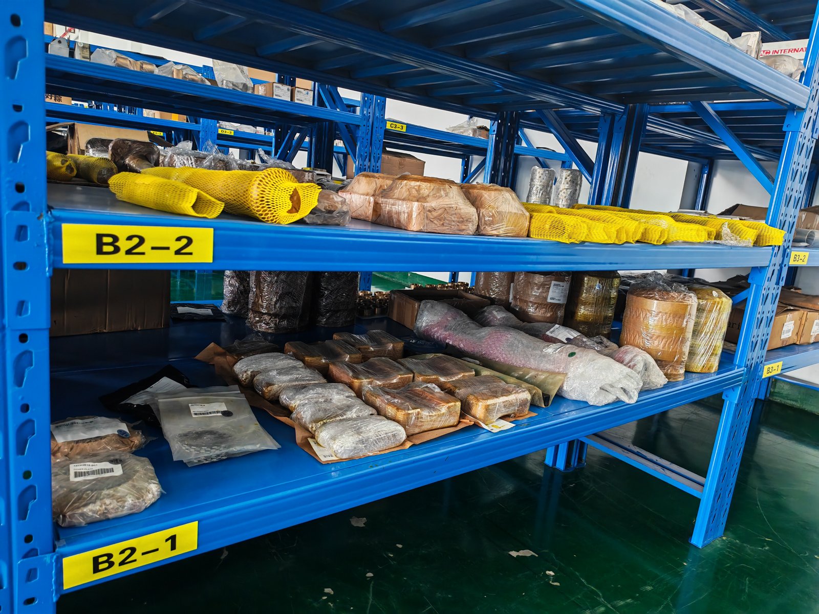 Preserved mechanical components on shelving